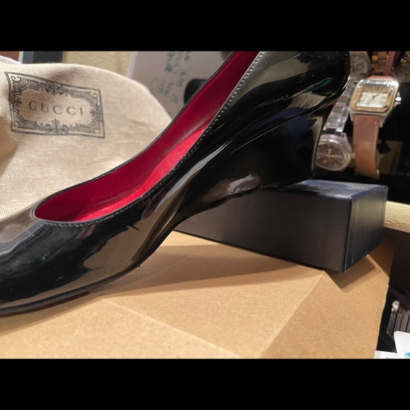 Gucci black patent leather wedge - Picture 12 of 12